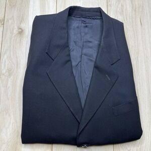 Mani By Giorgio Armani Wool Sports Coat Blazer Mens Size 44R Navy Blue Jacket